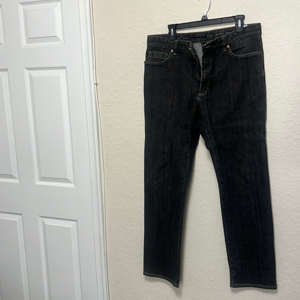 Black ermenegildo zegna denim pants